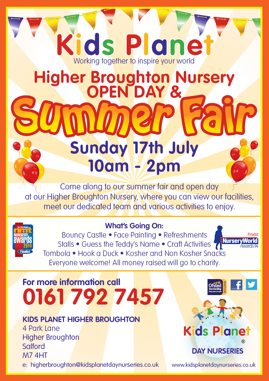 Kids Planet Higher Broughton summer fair Kids Planet Higher Broughton summer fair
