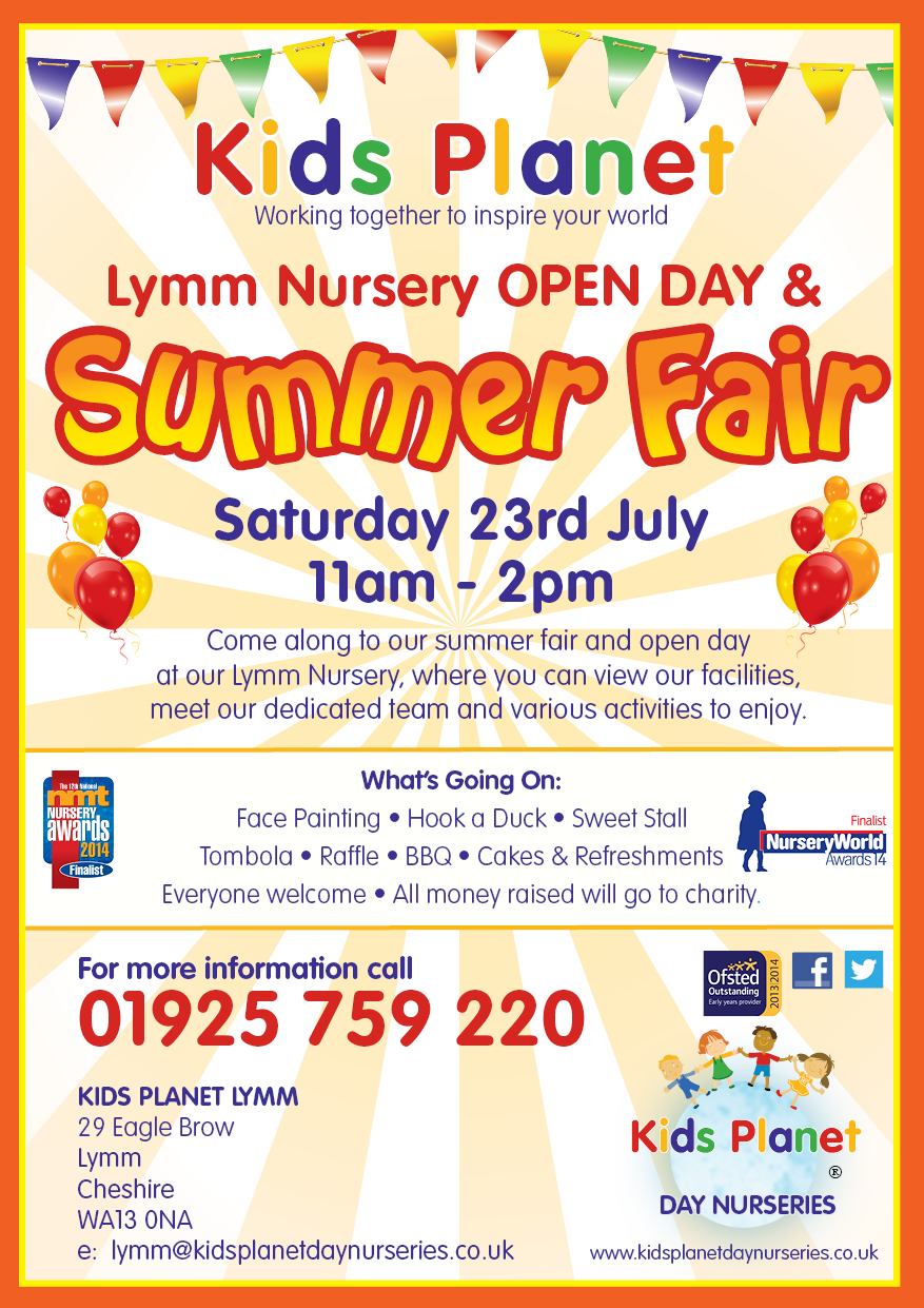 Kids Planet Lymm Summer fair Kids Planet Lymm Summer fair