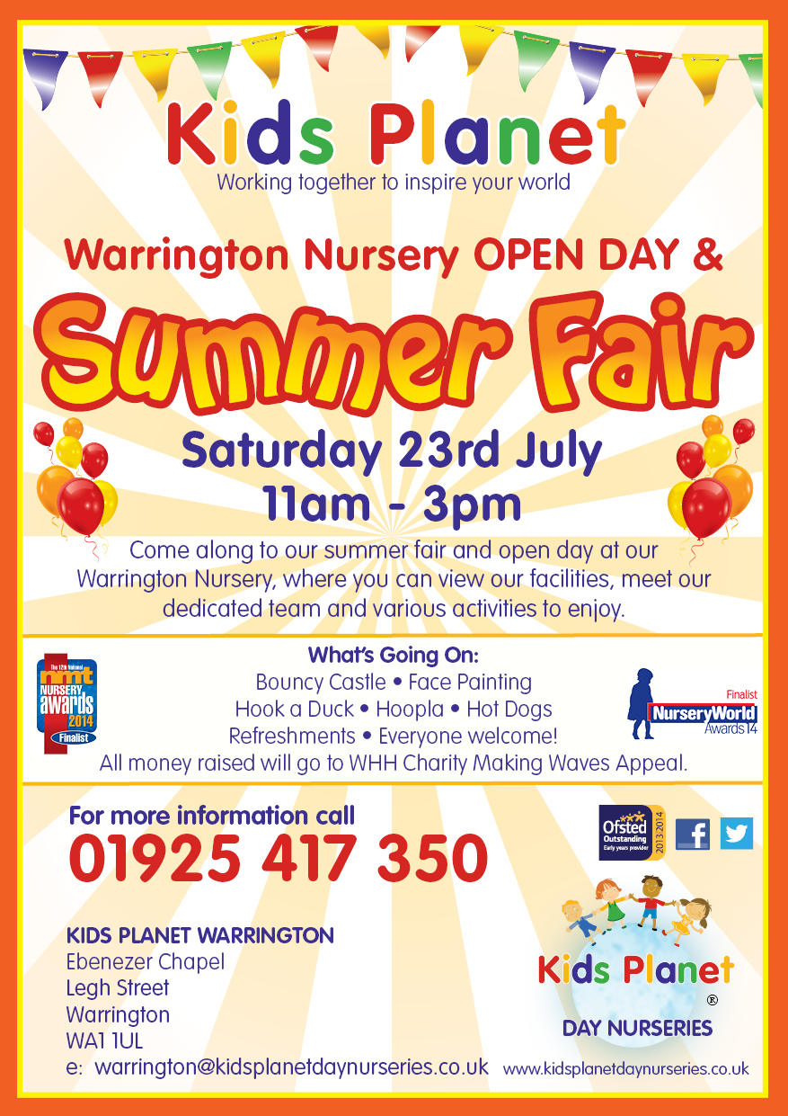Kids Planet Warrington Summer Fair Kids Planet Warrington Summer Fair