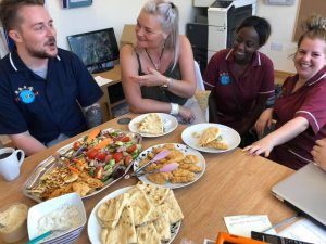 Diverse food tasting
