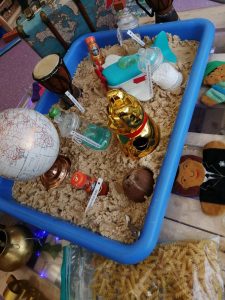 Cultural roleplay and displays at child level