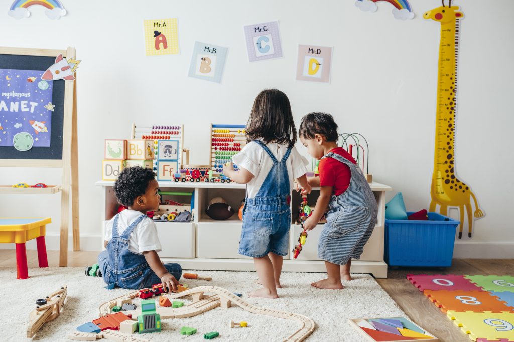 children playing in a nursery