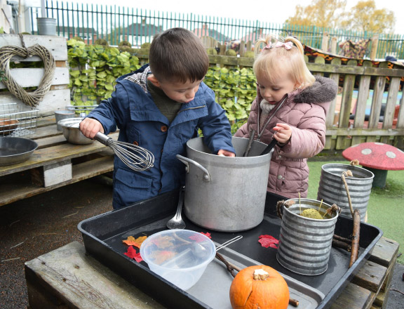 Children playing outdoors at Kids Planet Adswood