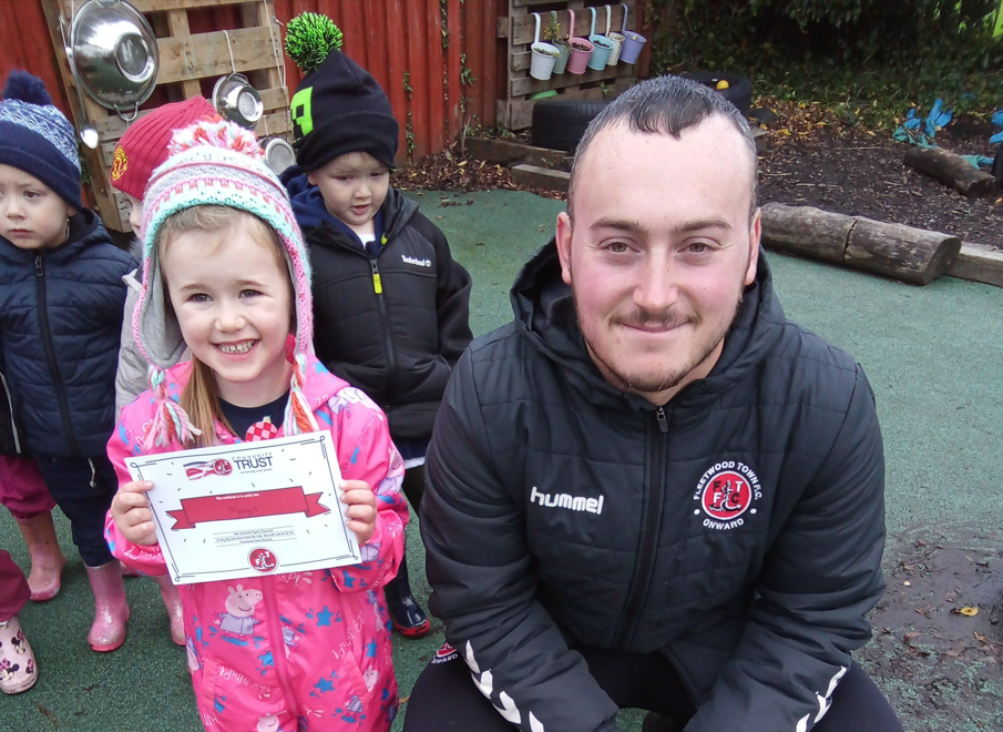 Thornton Nursery gets a visit from Fleetwood Town FC