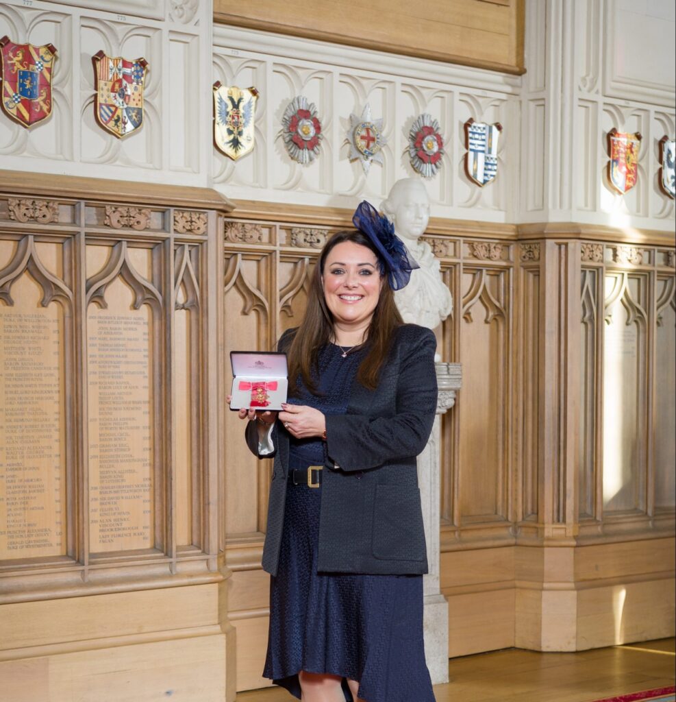 Clare Roberts receives her OBE at the palace!