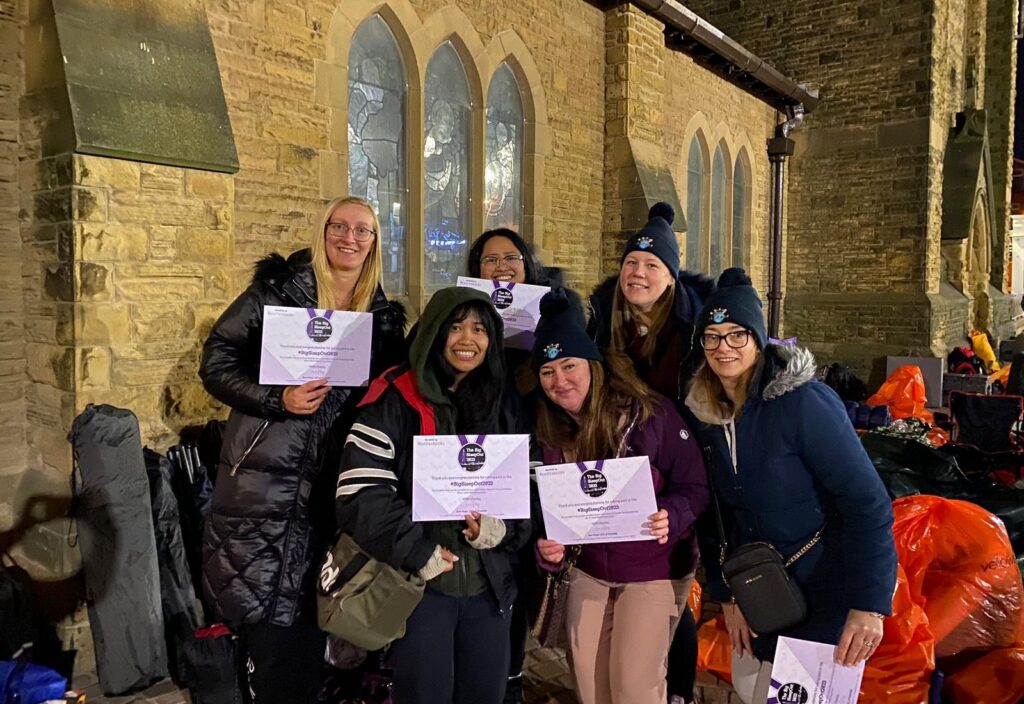 Kids Planet teams take part in sleep-out for charity