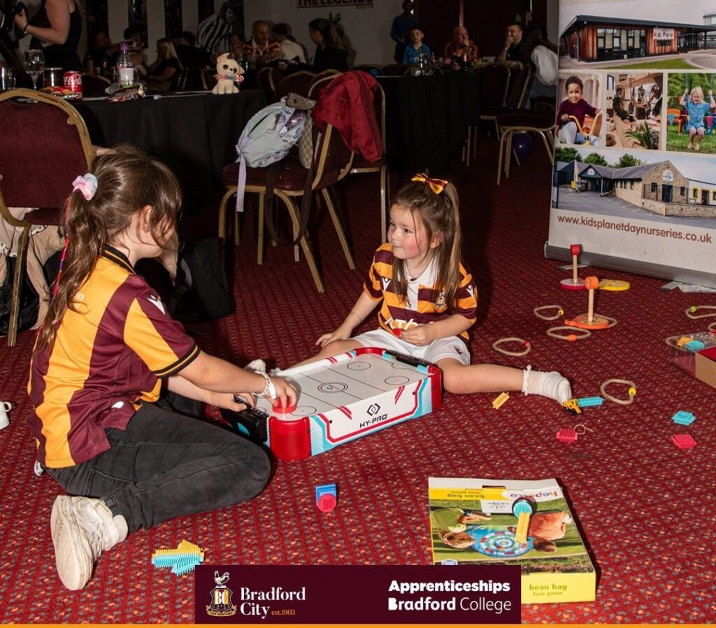 Kids Planet keeps Bradford FC players’ children entertained!