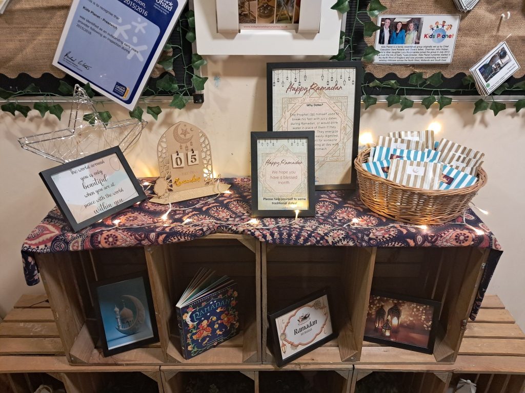 Kids Planet Prestwich beautiful display to showcase Ramadan.