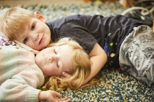 Toddlers napping together